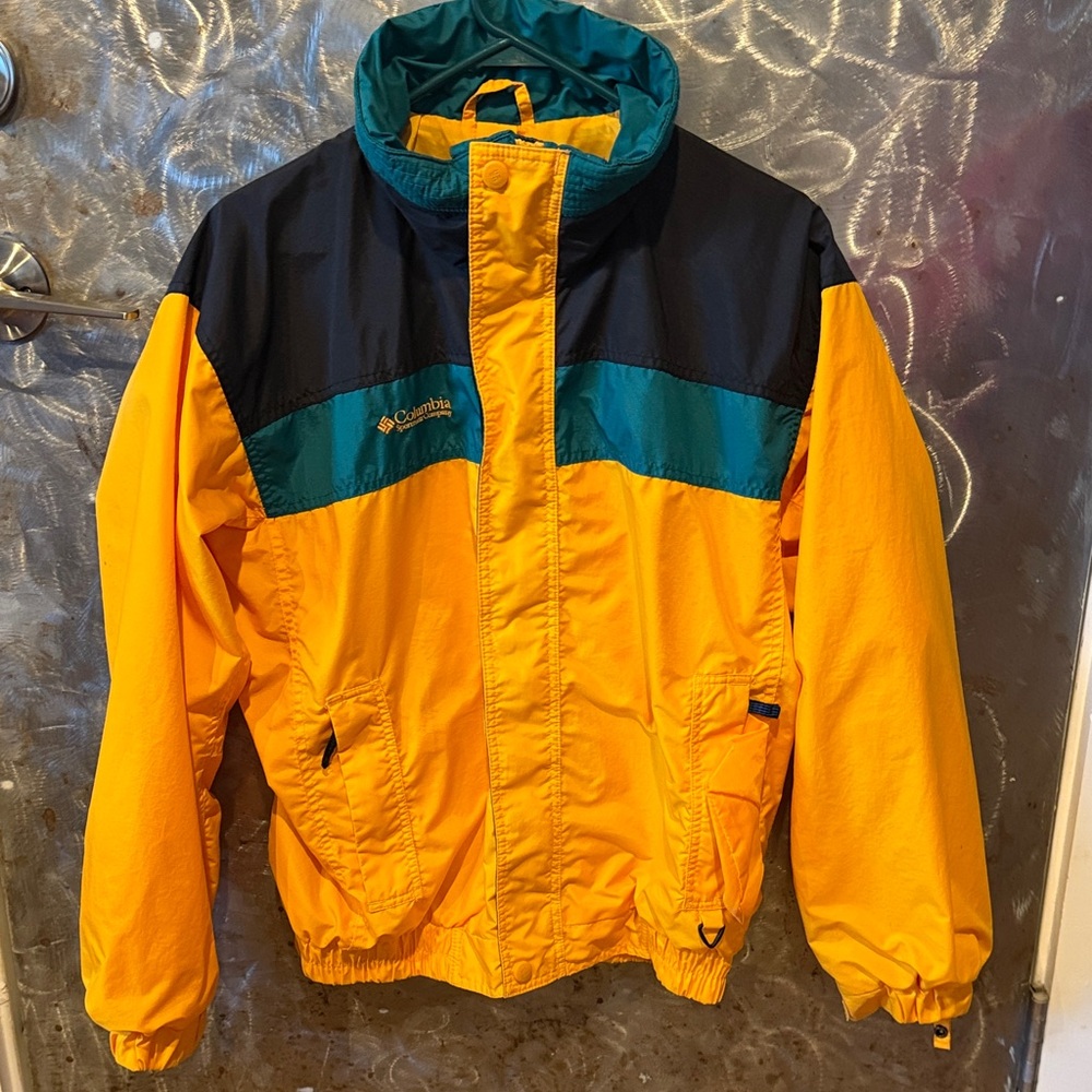 Columbia Kids Raincoat in Yellow and Teal